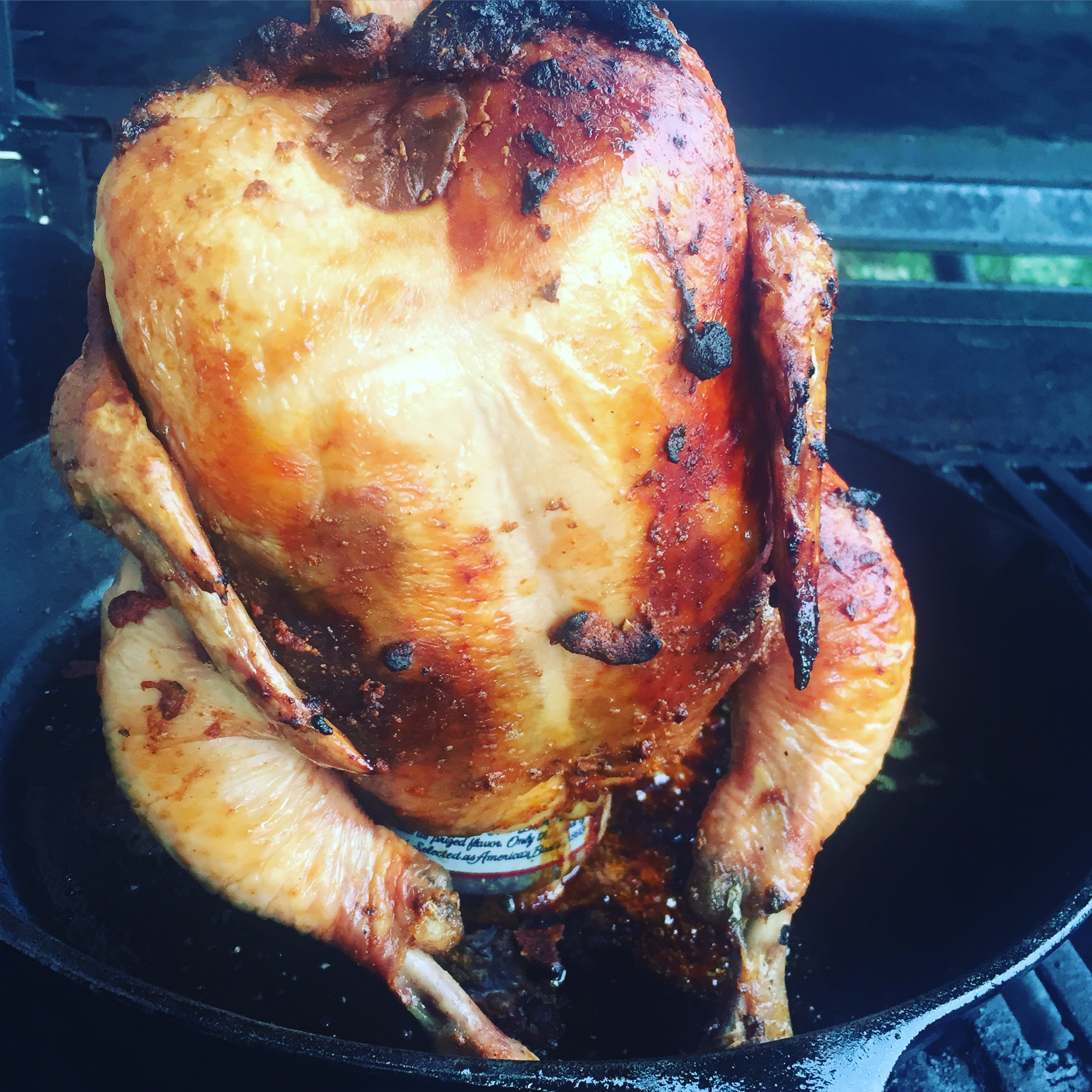 Blackened Beer Can Chicken - www.eatbreathelove.net