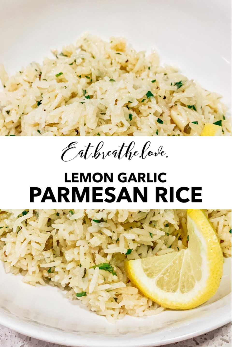 Easy Lemon Garlic Parmesan Rice Easy Lemon Garlic Parmesan Rice || www.eatbreathelove.net