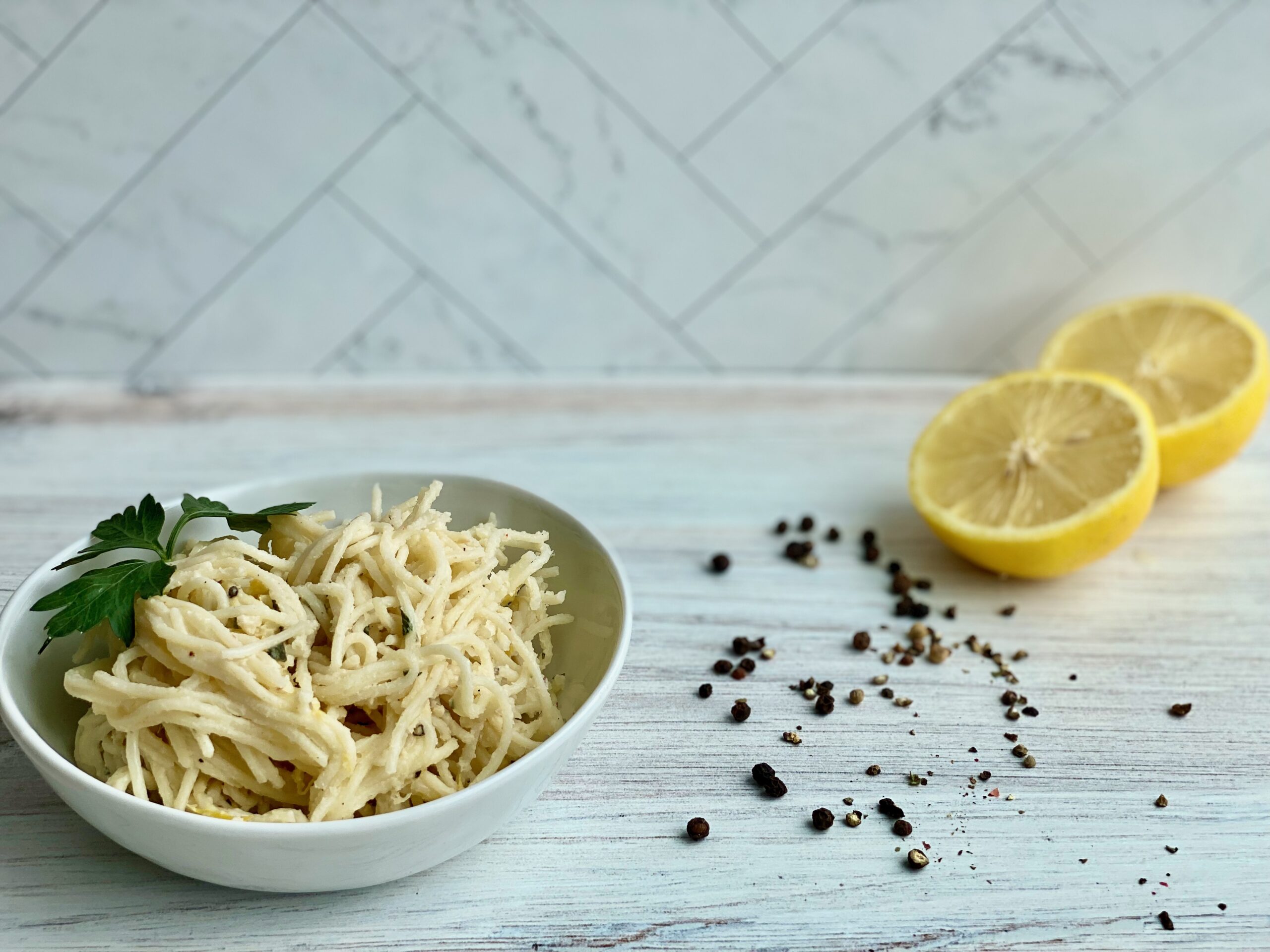 Creamy Lemon Angel Hair Pasta IMG 1613 Scaled