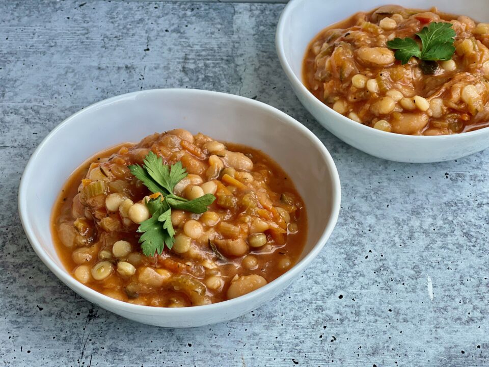 Tomato Couscous Soup A bowl of tomato couscous soup