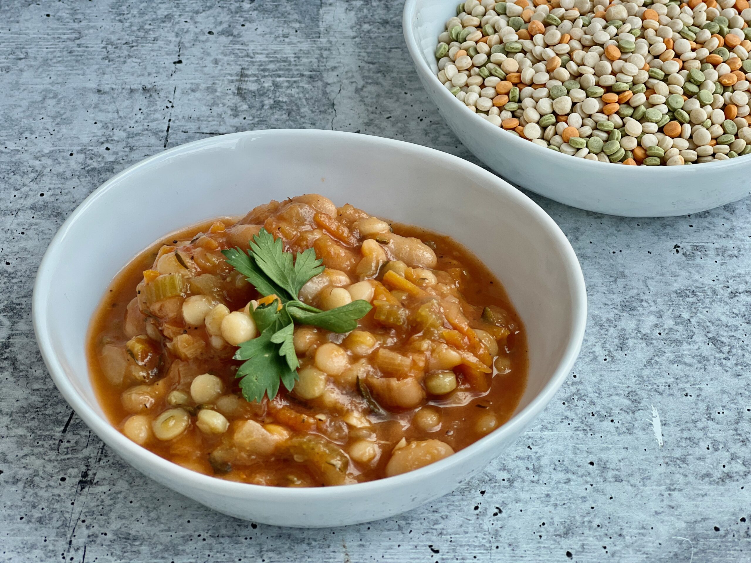 Tomato Couscous Soup A bowl of tomato couscous soup