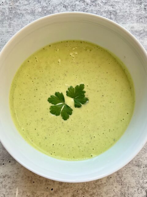 A bowl of lemon feta sauce