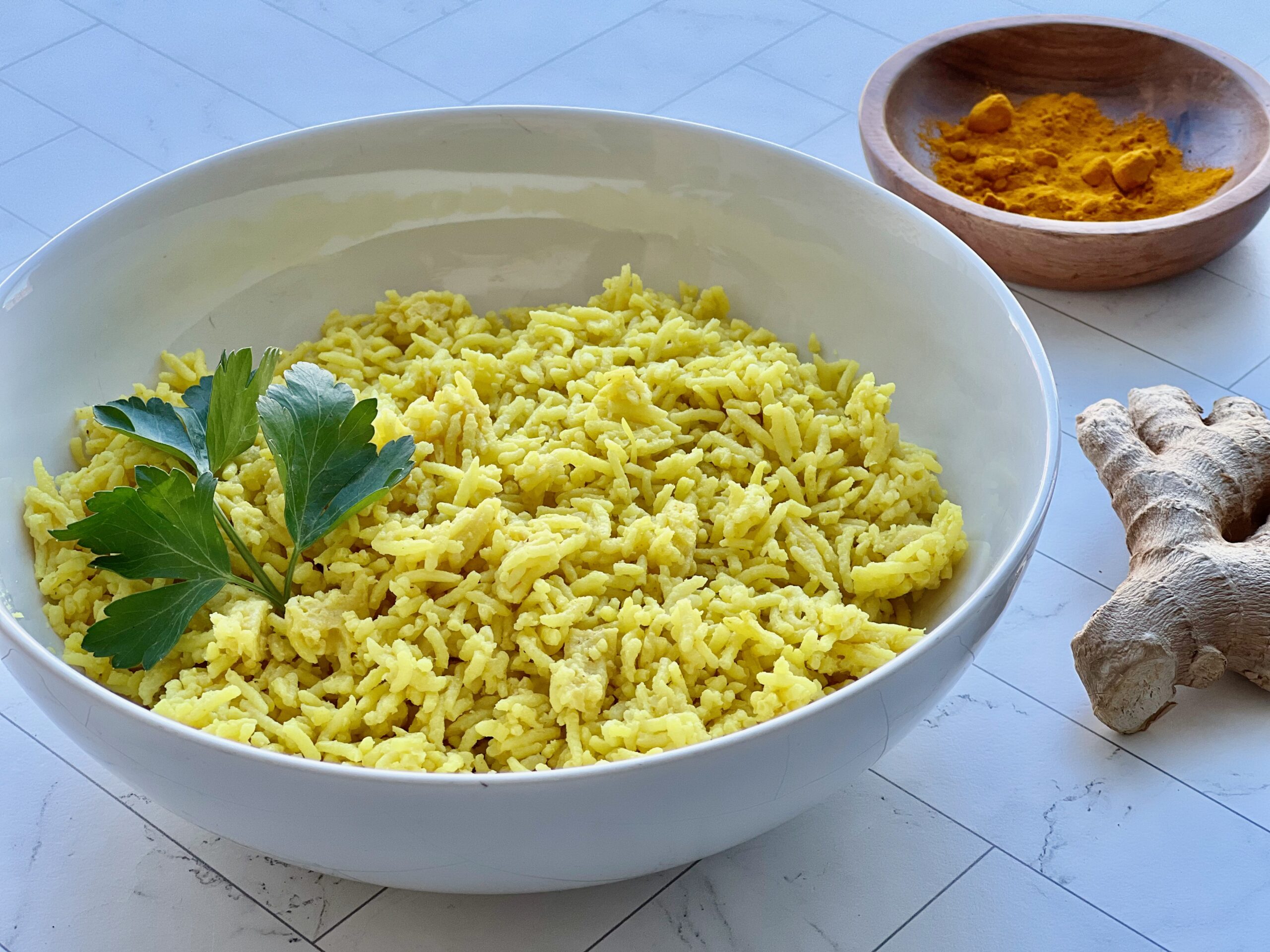 Coconut Turmeric Rice IMG 7782 1 Scaled